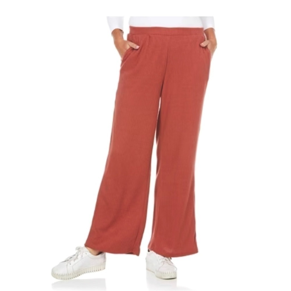 EZ Nina Leonard Ribbed Sweater Knit Pull On Pants Size Large NWT